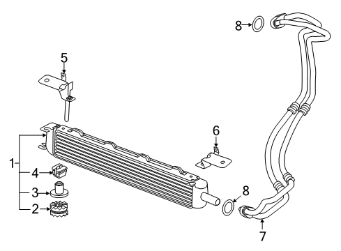 2006 BMW Z4 Oil Cooler Engine Oil Cooler Diagram for 17227839368