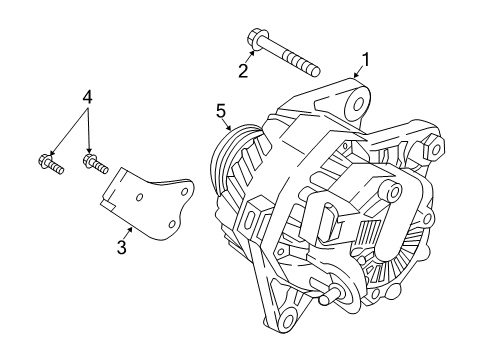 2017 Kia Forte Alternator Alternator Assembly Diagram for 373002E240