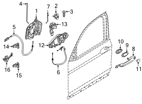 2021 BMW X3 Front Door SET UNIFORM LOCKING SYSTEM Diagram for 51217449950