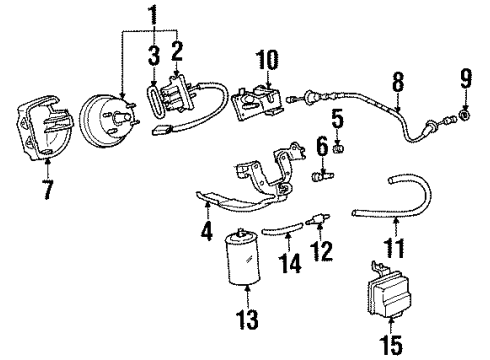 1997 Honda Prelude Cruise Control System Rubber, Mounting Diagram for 36619-PC6-004