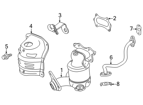 2014 Honda Insight EGR System Gasket, Converter (Nippon Leakless) Diagram for 18115-RB0-004