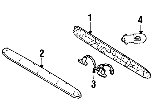 1999 Jeep Cherokee License Lamps Lamp-License Plate Diagram for 55155612AB