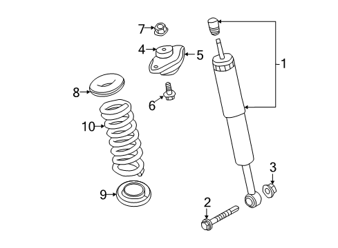 2014 Chrysler 300 Shocks & Components - Rear Shock-Suspension Diagram for 5181545AH