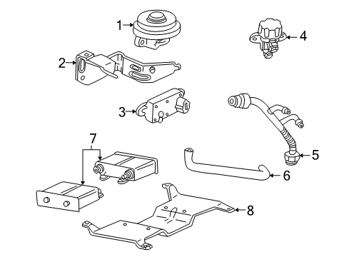 1997 Ford Explorer Emission Components EGR Valve Diagram for F6PZ-9H473-AA