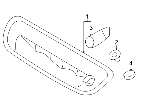 2012 Hyundai Santa Fe Bulbs Lamp Assembly-High Mounted Stop Diagram for 92700-2B000