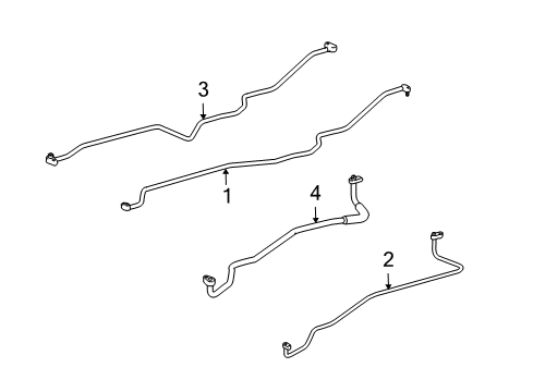 2009 Lexus GX470 Rear A/C Lines Hose, Discharge Diagram for 88711-60730