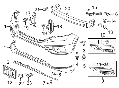 2015 Honda CR-V Automatic Temperature Controls Clip, Connector Diagram for 91555-SL0-A01