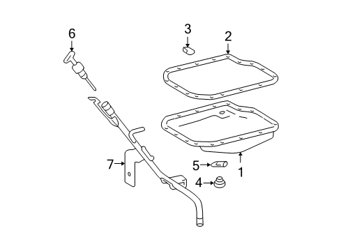 2006 Toyota Avalon Automatic Transmission Dipstick Diagram for 35103-07030