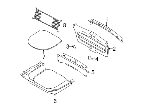 2007 Ford Freestyle Interior Trim - Lift Gate Lower Trim Panel Diagram for 5F9Z-7440704-AAC