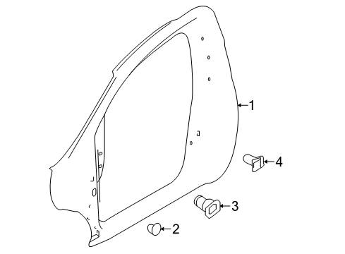 2019 Nissan Titan XD Uniside Body-Side Outer, RH Diagram for 76022-9FT0A