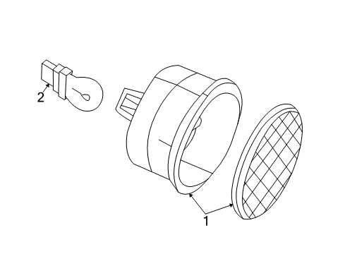 2015 Jeep Wrangler Bulbs Lamp-Park And Turn Signal Diagram for 68200290AA