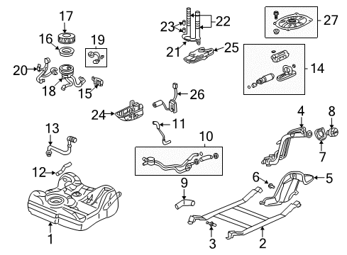 2003 Honda Civic Senders Bolt-Washer (10X35) Diagram for 17525-SM4-000