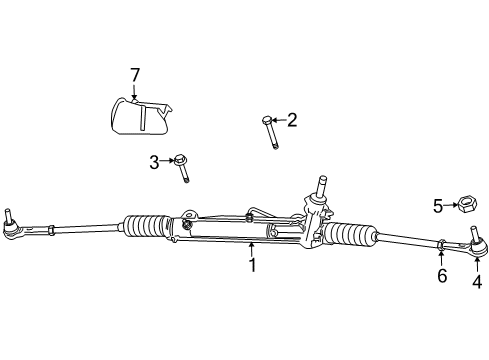 2005 Chrysler Pacifica P/S Pump & Hoses, Steering Gear & Linkage Gear-Rack And Pinion Diagram for 4743177AL