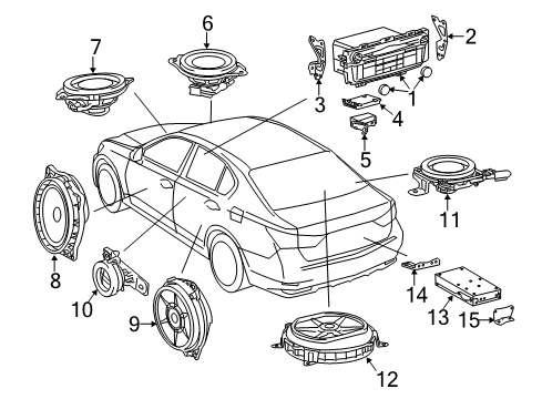 2017 Lexus GS200t A/C & Heater Control Units Cover Sub-Assembly, Navigation Diagram for 86804-30L20