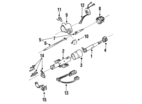 1992 Oldsmobile 98 Steering Column & Wheel Shroud-Steering Column Housing (Also Called "Bowl") Diagram for 7840708