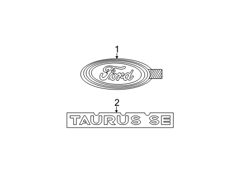 Diagram for 2002 Ford Taurus Exterior Trim - Lift Gate
