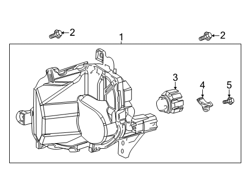 2021 Lexus UX200 Fog Lamps Screw Diagram for 90075-02060