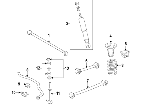 2015 Lexus LX570 Rear Suspension Components, Lower Control Arm, Upper Control Arm, Ride Control, Stabilizer Bar Sensor Sub-Assy, Height Control, Rear LH Diagram for 89408-60020