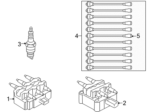 2010 Dodge Viper Ignition System Cable Pkg-Ignition Diagram for 68027788AC