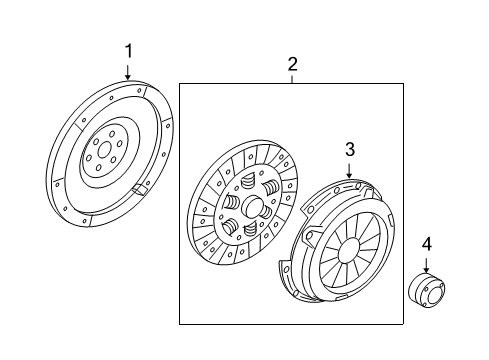2011 Mercury Milan Transaxle Parts Flywheel Diagram for 8E5Z-6375-A