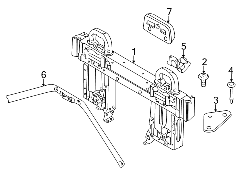 2013 BMW 128i Roll Bar Components Rod Diagram for 51617166358