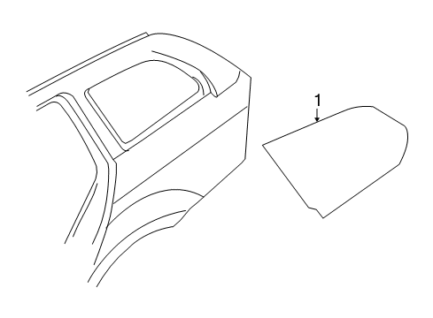 2008 BMW 328i Quarter Panel - Glass & Hardware Green Side Window With Left Gasket Diagram for 51357130365