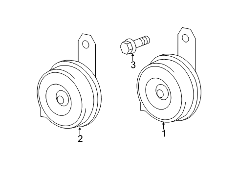 2015 Toyota RAV4 Horn High Note Horn Mount Bolt Diagram for 90105-08466