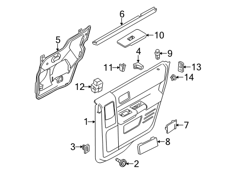 2012 Ford Flex Rear Door Belt Weatherstrip Diagram for 8A8Z-7425860-A