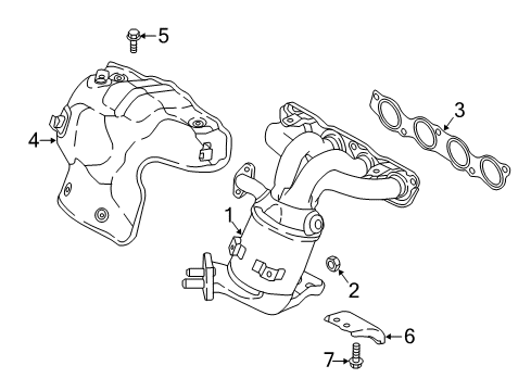 2020 Kia Niro EV Exhaust Manifold Gasket-Exhaust MANIF Diagram for 2852103610