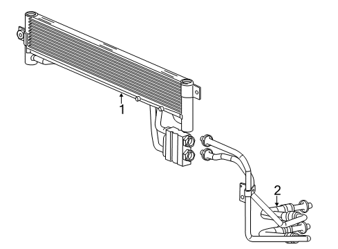 2015 Jeep Cherokee Oil Cooler Oil Transmission Diagram for 68399021AB