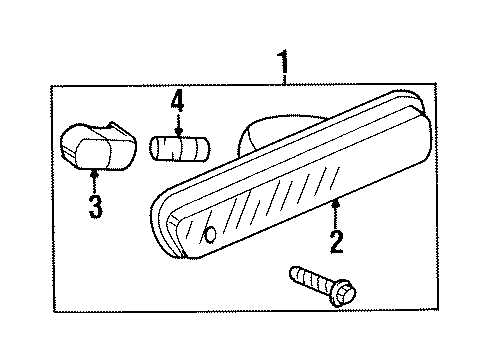 1992 Honda Prelude Side Marker & Signal Lamps Lamp, Driver Side Diagram for 33656-SS0-A01