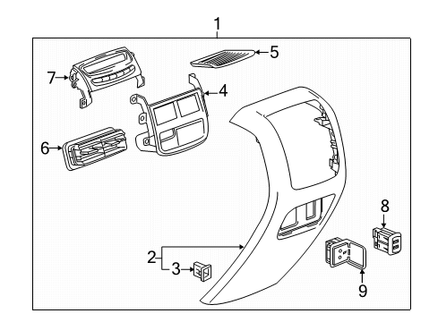 2020 Cadillac XT5 Auxiliary Heater & A/C Heater Hose Diagram for 84376922