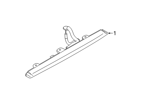 2022 Nissan Armada High Mount Lamps Lamp Assembly-Stop Diagram for 26590-1LA0A