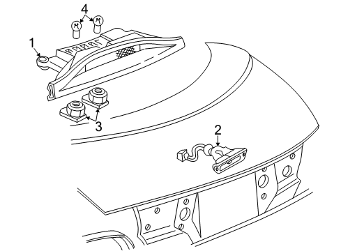 1999 Pontiac Sunfire High Mount Lamps Lamp Asm-High Mount Stop Diagram for 5978206