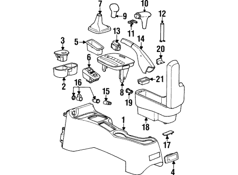 1996 Saturn SL1 Front Door Front Side Door Window Regulator Diagram for 21096870