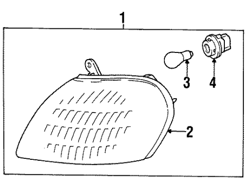 1996 Toyota Paseo Signal Lamps Lens Diagram for 81511-16260