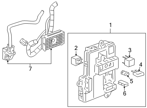 2005 Chevrolet Cobalt Electrical Components Module Diagram for 15247501