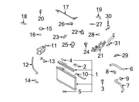 2007 Hyundai Santa Fe Powertrain Control Sensor-Knock, RH Diagram for 39320-3C000