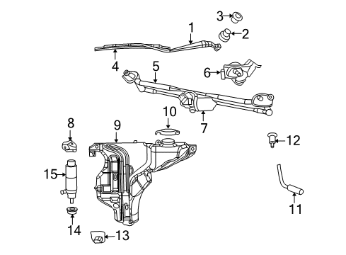 2009 Dodge Challenger Wiper & Washer Components Reservoir-Windshield Washer Diagram for 5170706AA