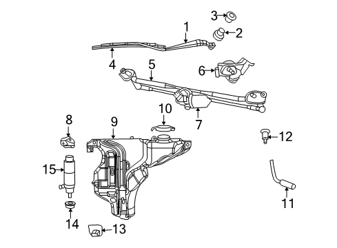 2012 Dodge Challenger Wiper & Washer Components Hose-Windshield Washer Diagram for 5182850AB