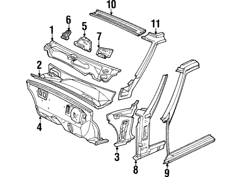 1985 Dodge Daytona Cowl Arm-W/WPR (Service) Diagram for 4389366