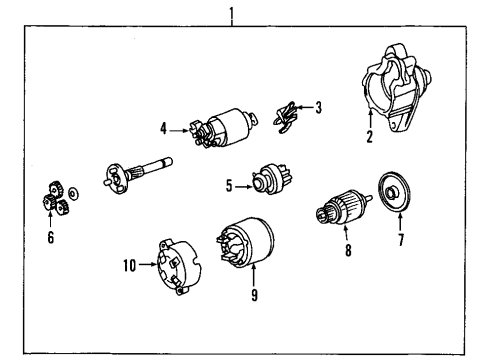 2010 Scion xD Starter Starter Diagram for 28100-37041