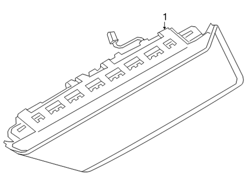 2020 BMW 840i Gran Coupe High Mount Lamps THIRD STOPLAMP Diagram for 63257445781