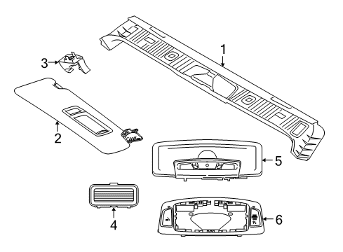 2015 BMW M235i Interior Trim - Roof Windshield Frame Cover Diagram for 51447358284