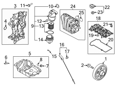 2021 Hyundai Accent Senders Bolt-Flange Diagram for 1140308456K