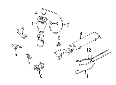2005 BMW X5 Struts & Components - Front Bracket, Level Sensor, Left Diagram for 31121096569