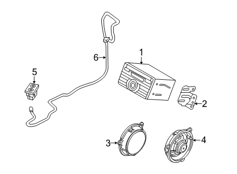 2012 Nissan Versa Sound System Bracket-Audio Diagram for 28038-1HK1A