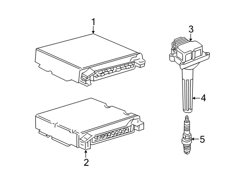 2000 BMW 540i Ignition System Engine Control Module Diagram for 12147539306