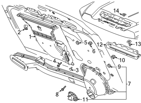 2020 GMC Sierra 2500 HD Air Intake Air Inlet Diagram for 84566417