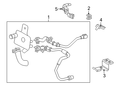 2016 Toyota RAV4 Trans Oil Cooler Clamp, Oil Cooler Tube Diagram for 32925-48010